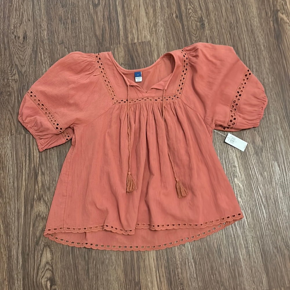 Rust Colored Babydoll Top